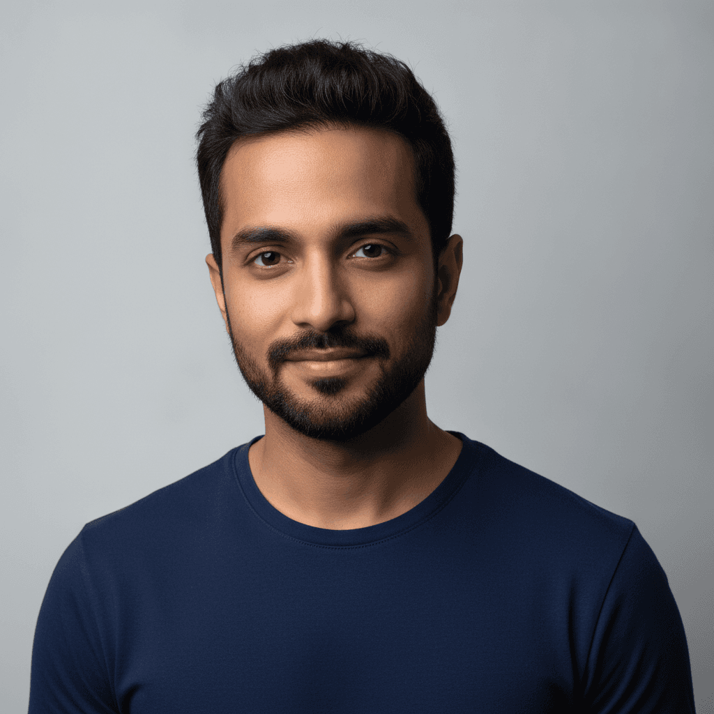 Clean Studio Headshot Prompt sample image made with AI